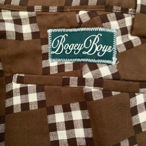 Bogey Boys The Best Pant Brown Patchwork Plaid Golf Pants Men’s Size 30 NEW - Picture 4 of 9